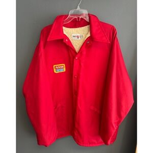 Vintage 60s 70s Mechanic Work Jacket Sz XL King Louie Nylon Coat Arvin Auto